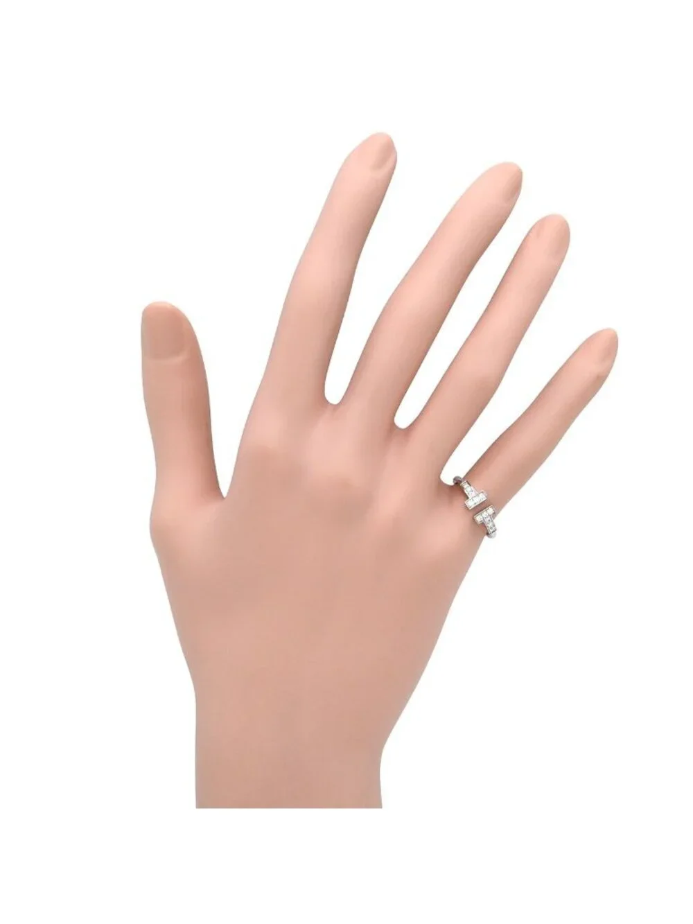 Tiffany & Co Ring T Diamond Wire White Gold T& 18K WG